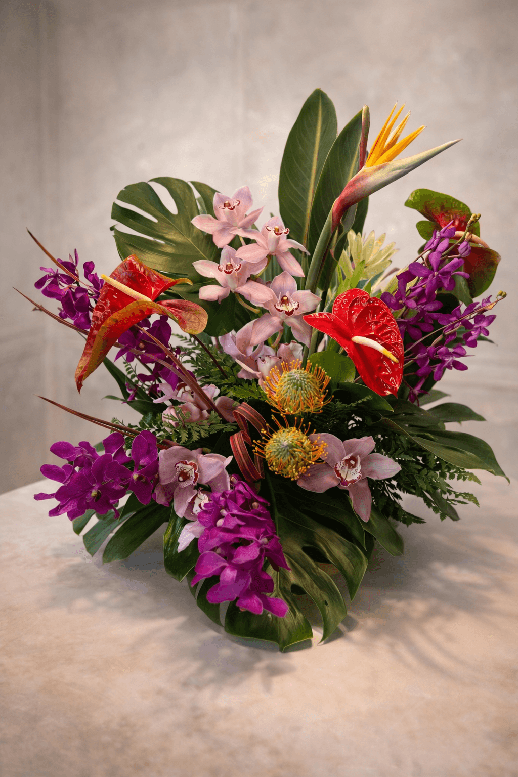 Hawaiian tropical floral arrangement